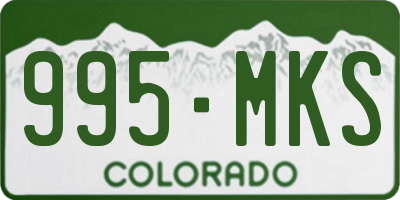 CO license plate 995MKS