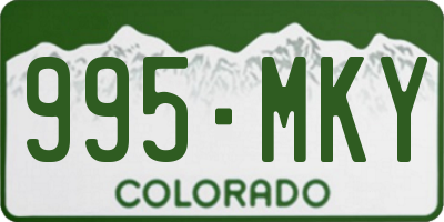 CO license plate 995MKY