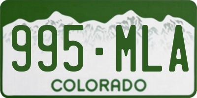 CO license plate 995MLA