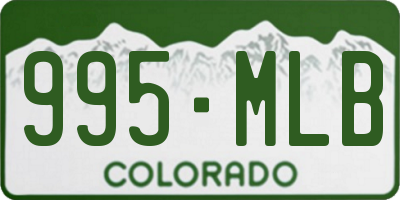 CO license plate 995MLB