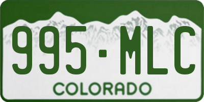 CO license plate 995MLC