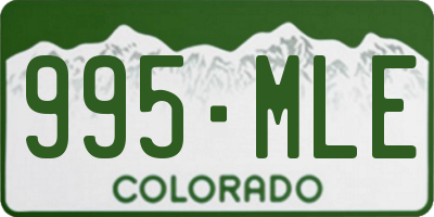 CO license plate 995MLE
