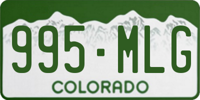 CO license plate 995MLG