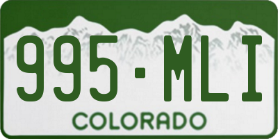 CO license plate 995MLI