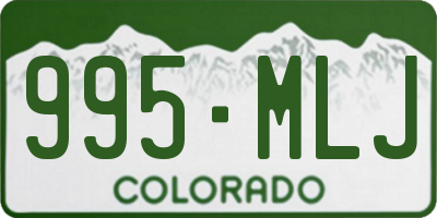 CO license plate 995MLJ