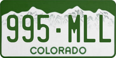 CO license plate 995MLL