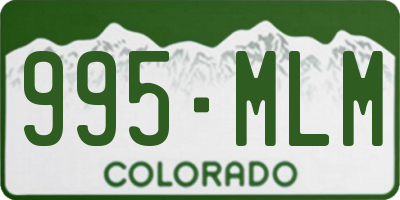 CO license plate 995MLM