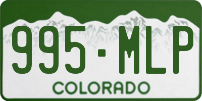CO license plate 995MLP
