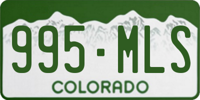 CO license plate 995MLS