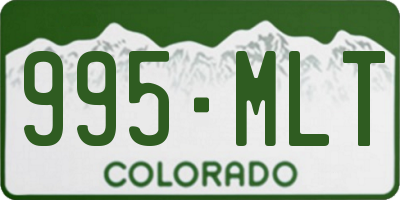 CO license plate 995MLT
