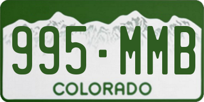 CO license plate 995MMB