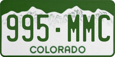 CO license plate 995MMC