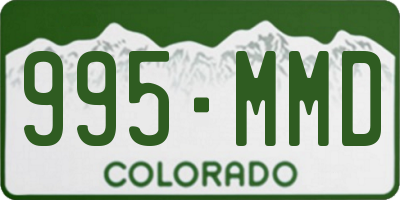CO license plate 995MMD