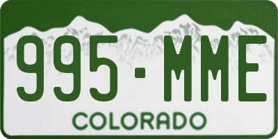 CO license plate 995MME
