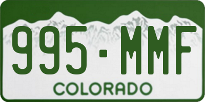 CO license plate 995MMF
