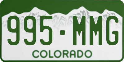 CO license plate 995MMG