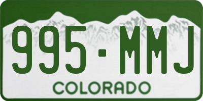 CO license plate 995MMJ