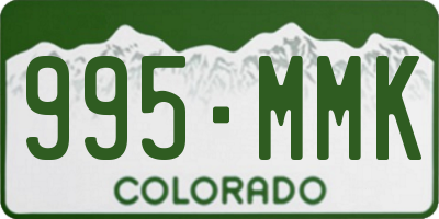 CO license plate 995MMK
