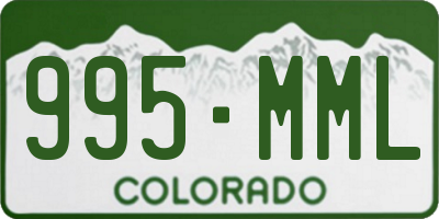 CO license plate 995MML
