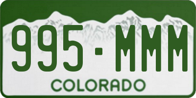 CO license plate 995MMM