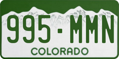 CO license plate 995MMN