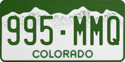 CO license plate 995MMQ