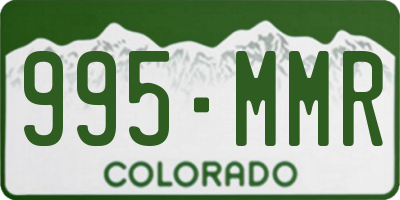 CO license plate 995MMR