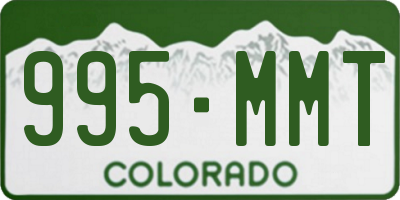 CO license plate 995MMT