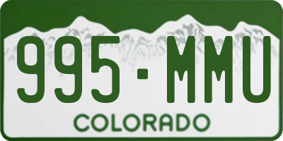 CO license plate 995MMU
