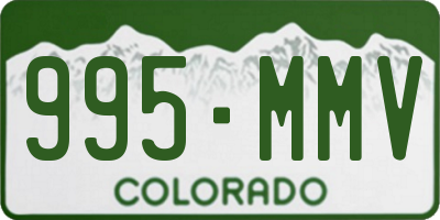 CO license plate 995MMV