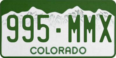CO license plate 995MMX