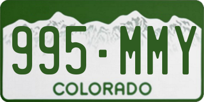 CO license plate 995MMY