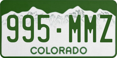 CO license plate 995MMZ