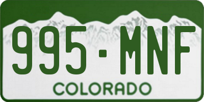 CO license plate 995MNF