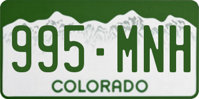 CO license plate 995MNH