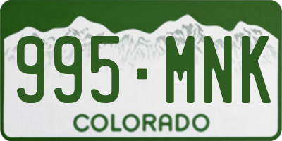 CO license plate 995MNK