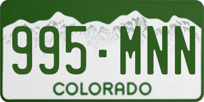 CO license plate 995MNN