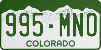 CO license plate 995MNO