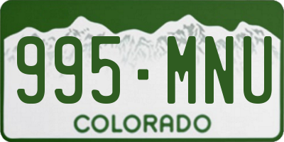 CO license plate 995MNU