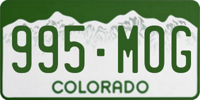 CO license plate 995MOG