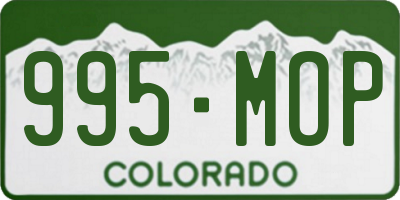 CO license plate 995MOP