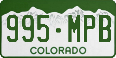 CO license plate 995MPB