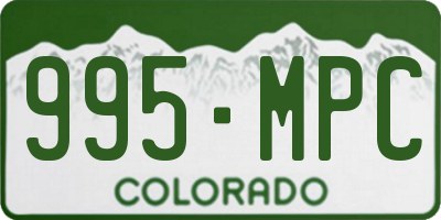 CO license plate 995MPC