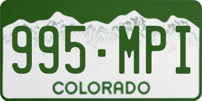 CO license plate 995MPI