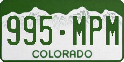 CO license plate 995MPM