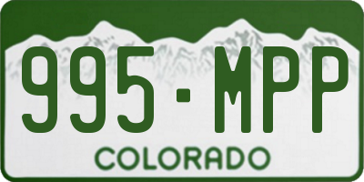 CO license plate 995MPP