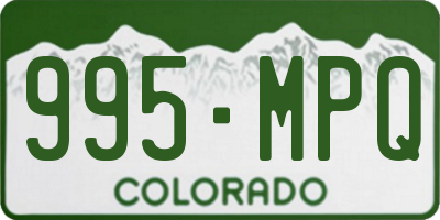 CO license plate 995MPQ