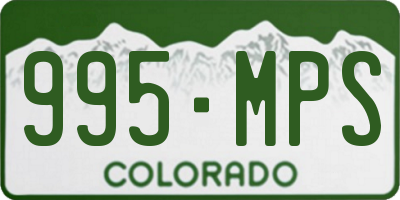 CO license plate 995MPS