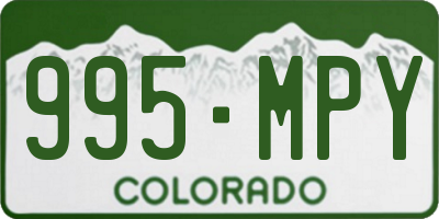 CO license plate 995MPY