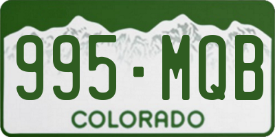 CO license plate 995MQB
